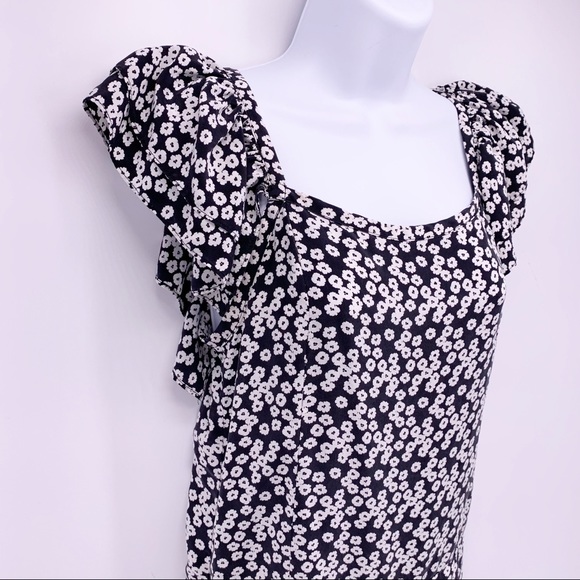 Pam + Gela Floral Flutter Sleeve Romper Playsuit Size 2 - Picture 4 of 11